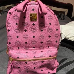 Pink MCM backpack